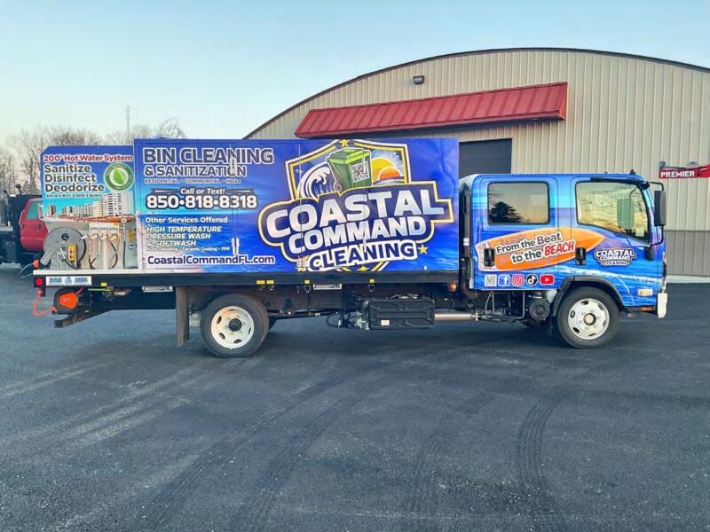 Coastal Command truck with professional cleaning equipment